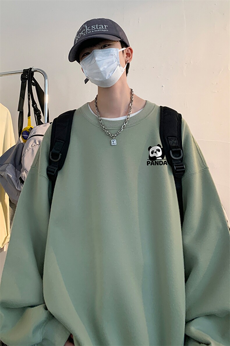 ！圆领卫衣男装港风长袖T恤男外套男WY178-P28,男装卫衣,电商B367