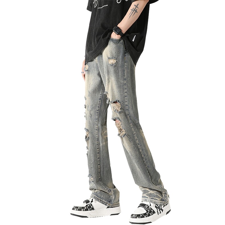 美式嘻哈潮牌高街水洗牛仔裤宽松休闲裤A161-S2369-P56,男装牛仔裤,电商A161