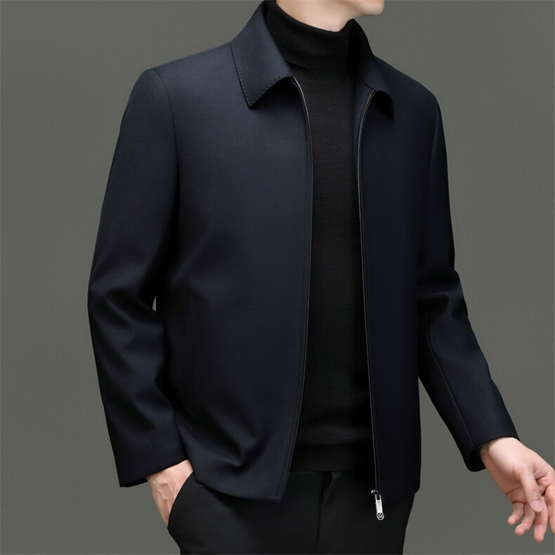 冬季新款男士商务夹克简约老干部装羽绒服休闲爸爸装外套,男装羽绒服,电商B360