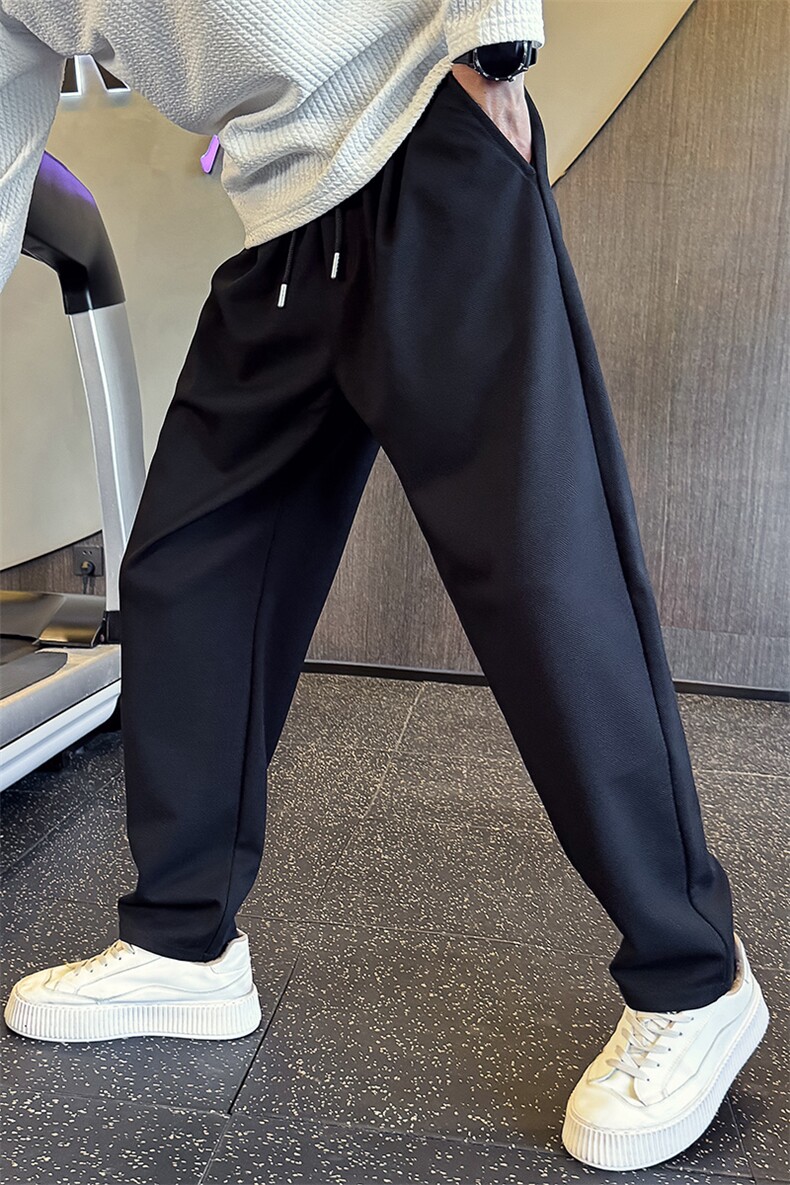 B216K3013P682025秋冬装新款男士微哈伦小脚裤休闲裤男小伙风,男装休闲裤,电商B216（原B302）
