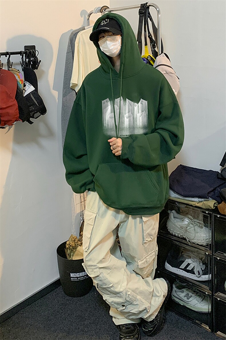 ！连帽圆领卫衣男装港风帽衫男LM147-P35,男装卫衣,电商B367