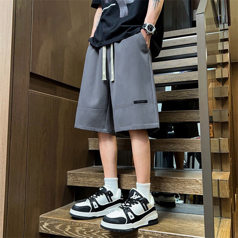 薄款透气五分休闲裤男款2025夏新款美式潮牌运动短裤Q29122-特P25,男装牛仔裤,星座610（原A335）