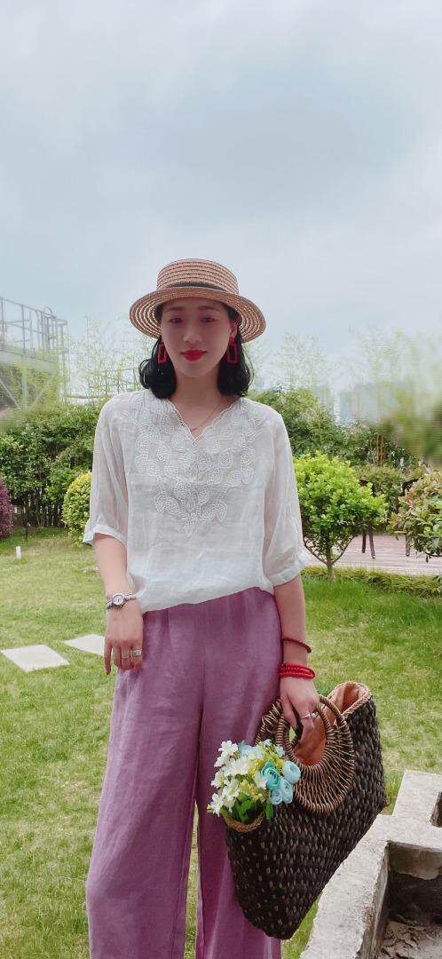 纯苎连衣裙小衫裤子裙子衬衣 时尚风 风淑女风休闲风，女装连衣裙，川哲