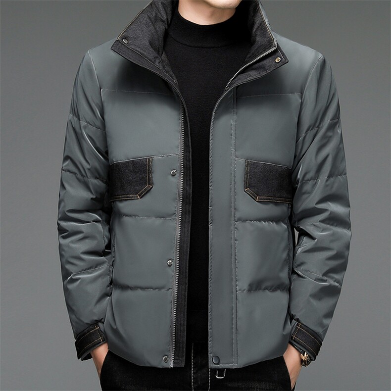 短款冬季休闲中青年保暖厚款夹克式外套90羽绒服MY28105-P215,男装羽绒服,星座1105-3