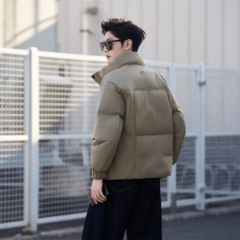 37868-M-3XL-P205标50绒社会小伙纯色百搭休闲立领鸭绒羽绒服男,男装羽绒服,电商B255