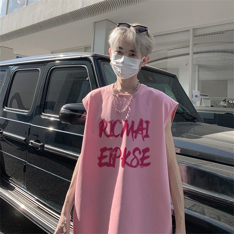 直播抖音得物高品质纯棉250克无袖背心T恤T2509P25，男装背心/马甲，电商C408-1(原B339-1)