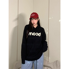 网图有货品质针织情侣宽松美式复古套头连帽毛衣男女A1049-P56，男装针织衫/毛衣，星座1505