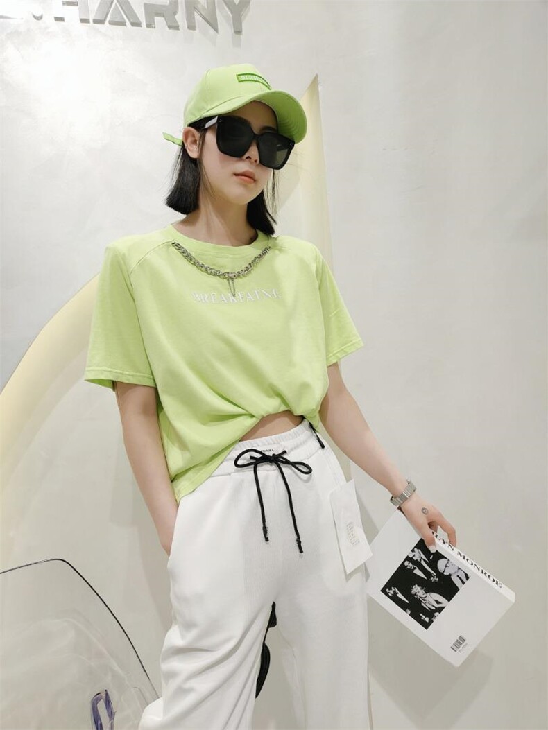 【现货】【2022】【夏装新品】9532短袖彩色T恤，女装T恤，俊泽.哈妮