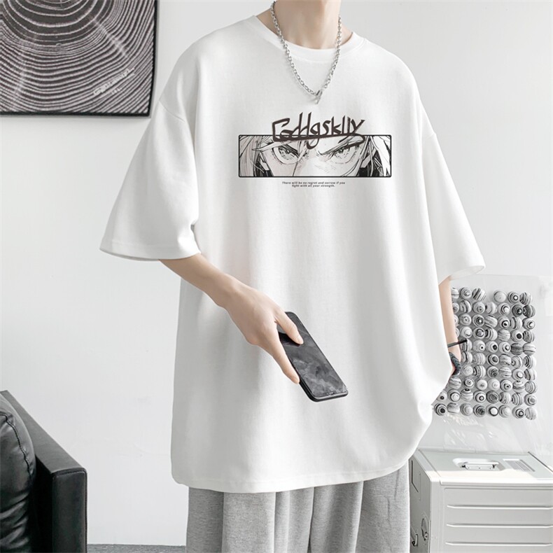 已注册/夏季内景纯棉帅气动漫圆领短袖T恤男宽松体恤衫DT9698/P25，男装T恤，电商B316