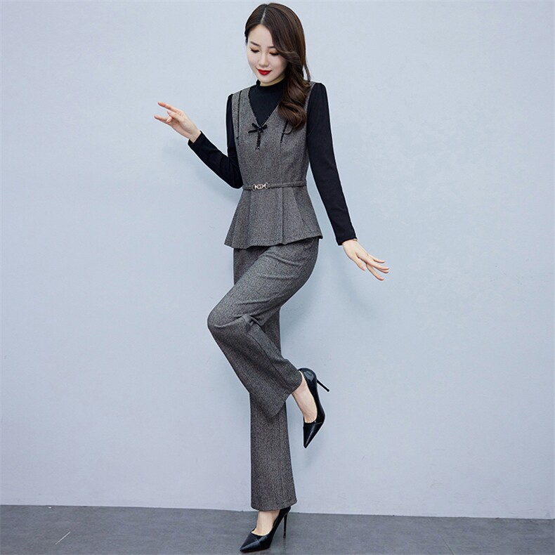 现货-新品】时尚洋气两件套2024年春装新款显瘦阔太太女士套装,女装套装/套裙,仁梯