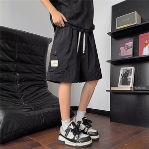 休闲短裤男女夏季凉感速干运动工装五分裤日系无品牌K6370-P34图片