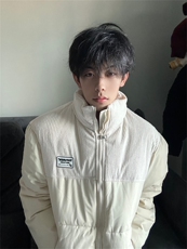 A294-P98冬季棉服外套情侣男女灯芯拼接外套棉服立领上衣，男装棉衣，星座911