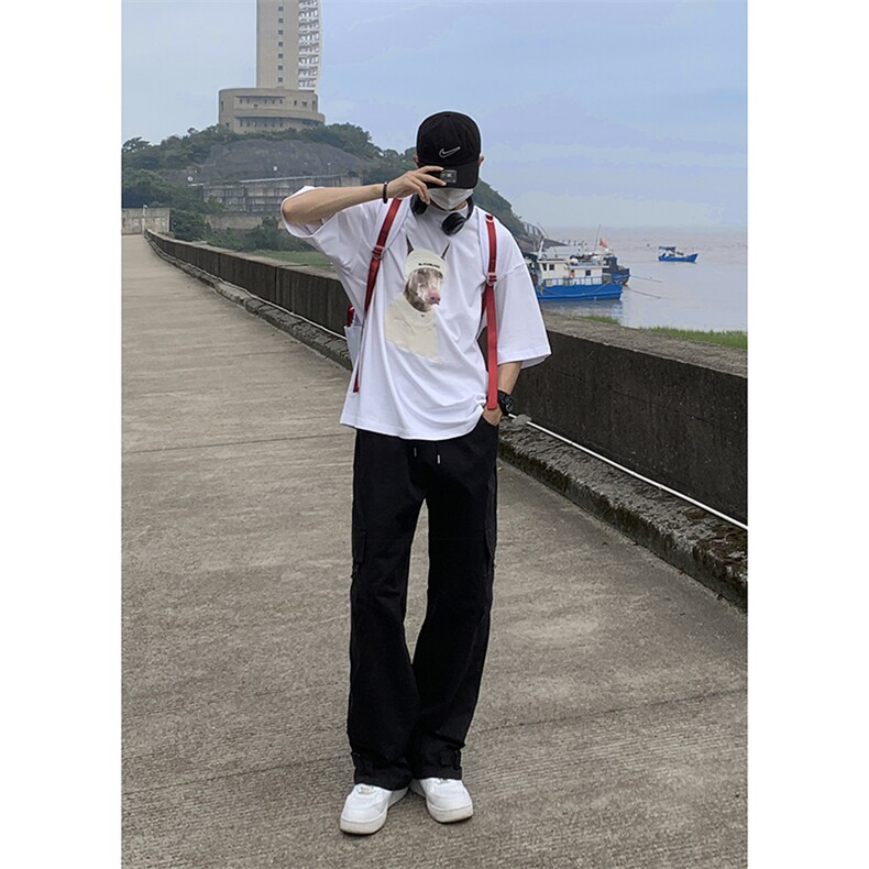 B221美式ins街头hiphop宽松休闲多口袋工装裤子LK23120-P65控88,男装休闲裤,电商B221