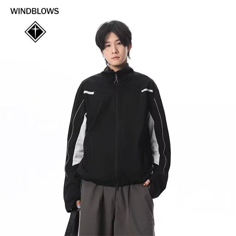 网图现货美式户外机能运动拼接防晒衣网眼透气外套男女RK15-P60,男装夹克,星座1005-4