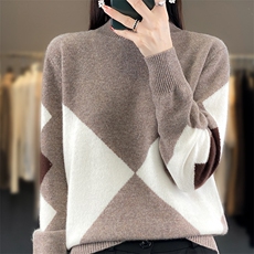 女2024秋冬装新款潮牌女装洋气打底衫毛衣羊毛衫休闲，女装羊毛衫，蒙特羊绒