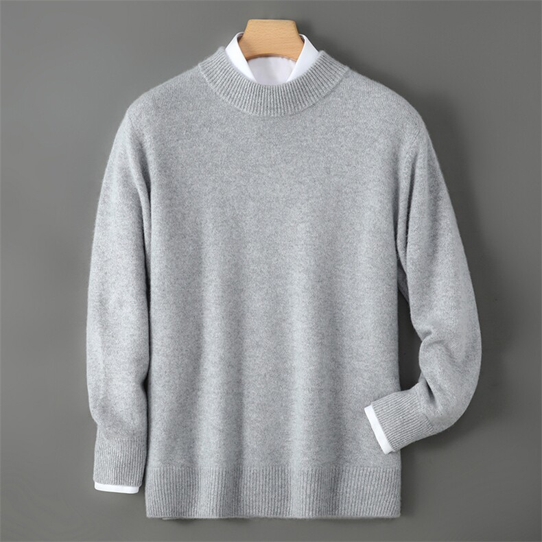 2025年秋季半高领男半高领7针时尚百搭休闲简约，男装羊绒套衫，飞艺羊绒
