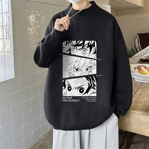 控68半高领毛衣男士大码针织衫男毛线衣男 M18176-P45 加绒款-P65图片