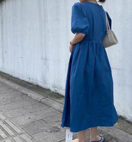 韩后系带连衣裙，女装连衣裙，昕闻