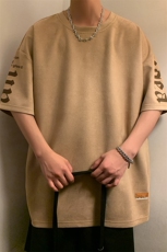 新款短袖男港风暖光夏季t恤休闲百搭印花圆领T恤男上衣TC3136-P35，男装T恤，星座717