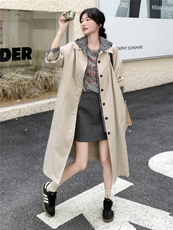 210-3282-P190-K288高级感通勤中长款风衣秋装新款2025年秋季，女装风衣，韩蜜菓
