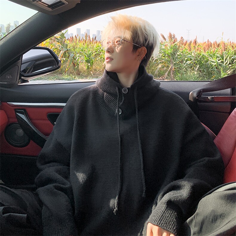 B415P75秋冬毛衣休闲男装打底衫时尚个性帽子可拆卸,男装针织衫/毛衣,星座512-6