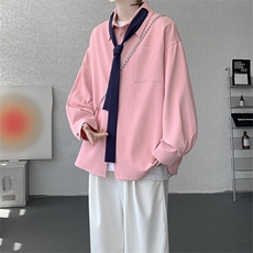 （送个性领带）CS1160-特P42控88肌理感长袖男小众设计大码衬衣，男装衬衫，电商A059