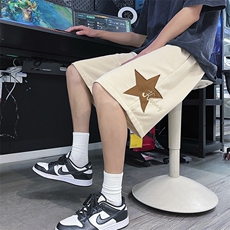 夏季休闲宽松五角星贴布短裤五分裤712-A406-P45，男装休闲裤，星座712
