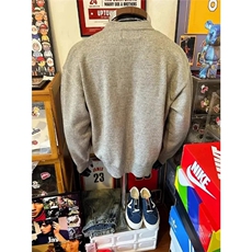 灰色美式亨利领毛衣男秋冬长袖慵懒风内搭打底衫cleanfit针织外套，男装针织衫/毛衣，星座809A(原222-1)