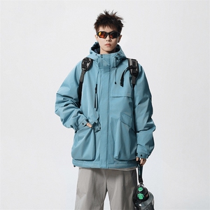 现货5W件冬季三防美式boxy解构连帽雪山冲锋衣棉衣男女棉服厚外套图片