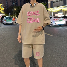 套装！华夫格套装短袖T恤短裤男TZ218-特P38，男装T恤，电商B367