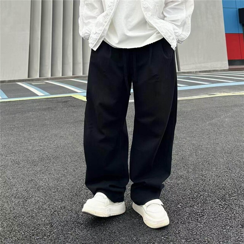 2025春夏新款重工纯棉洗水破洞复古晕染设计卫裤7193P65,男装休闲裤,电商A089-1