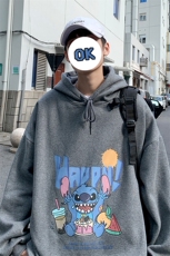 WY2077-P40纯棉连帽卫衣男大码运动帽衫宽松薄外套男，男装卫衣，电商A040