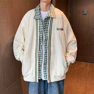假两件棒球服外套男女2025秋衬衫宽松休闲夹克上衣 J20图片