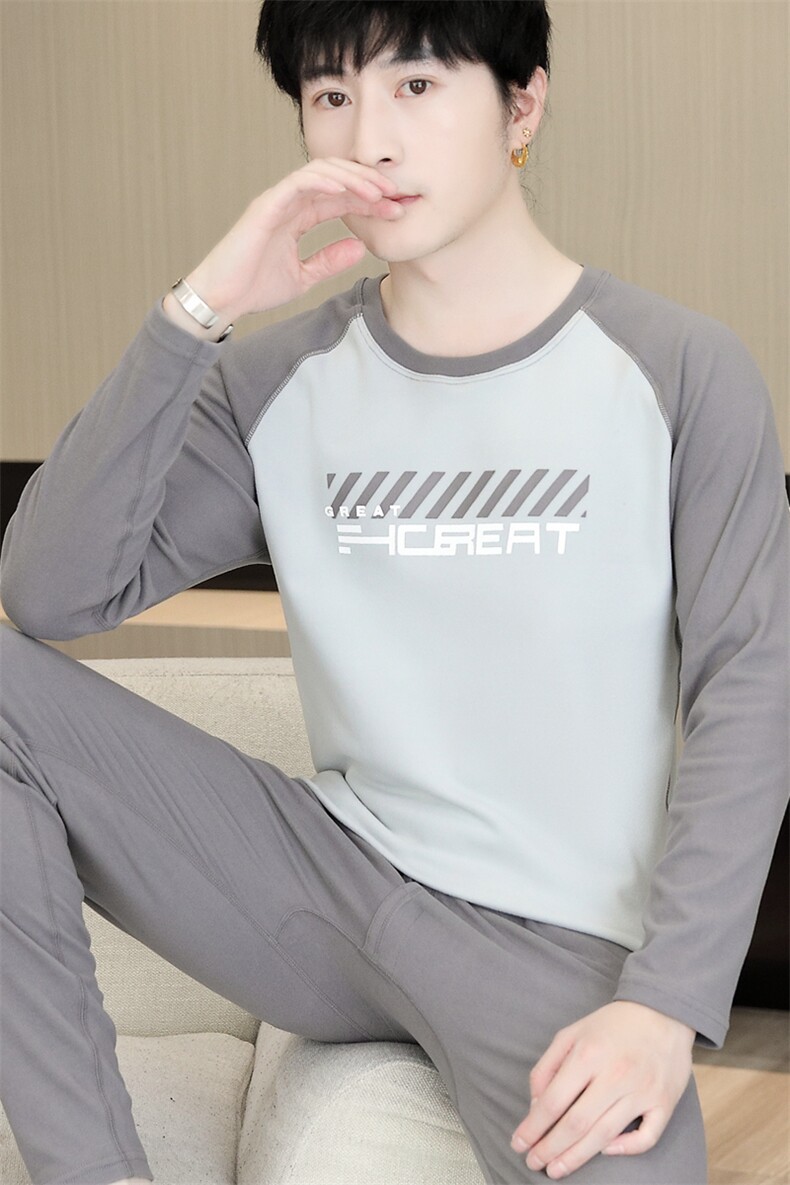 秋衣秋裤男士保暖内衣秋冬季德绒保暖套装TZ3816-P42,男装棉衣,星座310B-3