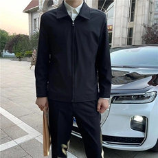 黑色行政夹克男款早秋高级感翻领商务外套气质一整套ootd穿搭套装，男装夹克，星座1007（原301D）