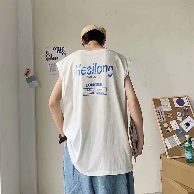 2023夏季男士无袖背心坎肩坎袖运动背心精梳纯棉B831P25,男装背心/马甲,星座1116-2