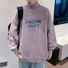 ！2023秋冬新款男士潮流高领毛衣百搭潮流针织衫上衣M718P55，男装针织衫/毛衣，电商B220