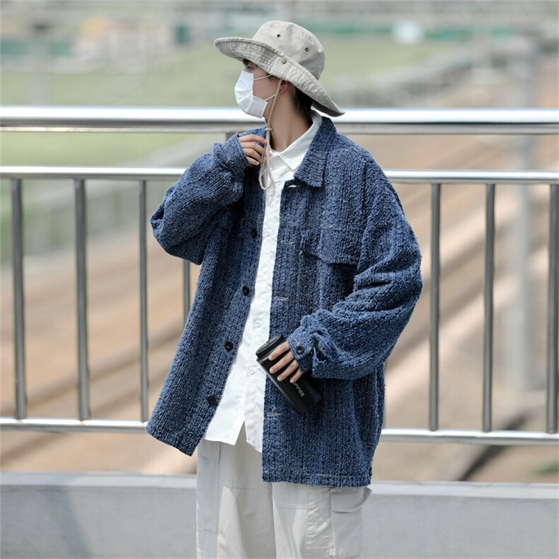 牛仔外套男韩版潮流个性高街2023秋冬季新款ins宽松夹克W3768-P65，男装大码男装，星座412-2