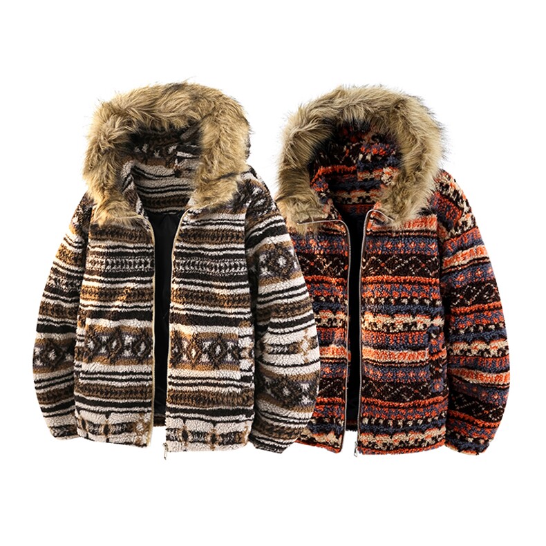 5XL-MMY1714-P168费尔岛棉衣男民族风座山雕羊羔毛提花550g，男装民族服装，电商D206-1