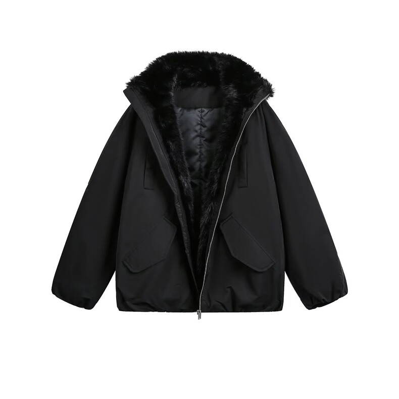 网图座山雕棉袄冬季皮草派克服棉衣防水牛津外套A025-FY1315-P98,男装棉衣,电商A025
