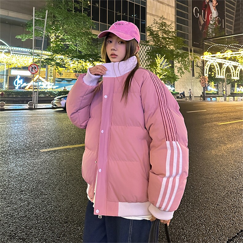 抖音得物可供视频拼接织带三防加厚羽绒棉衣外套面包棉服LL2288,男装棉衣,电商A486