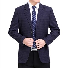 春秋季中年男士休闲小西服外套中老年男装爸爸夹克商务秋装上衣服，男装西服，电商B212（原钱塘6029）