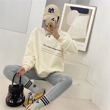 羊羔毛拼接卫衣，女装卫衣/绒衫，IEC