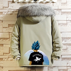 MM48154-P130冬季大毛领衣男士大码加厚袄男服砖墙，男装棉衣，电商A040A
