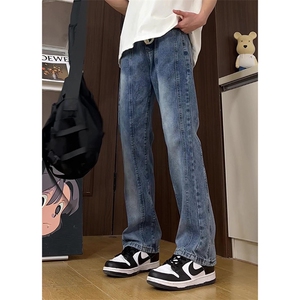 有货（自家图）美式高街直筒显瘦vibe微喇牛仔裤男K503批60控78图片
