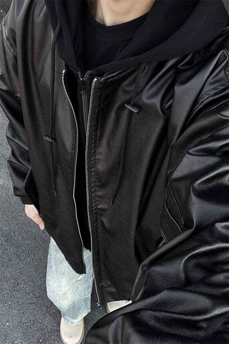 美式pu皮假两件夹克外套男CP112-特p95,男装夹克,电商B371