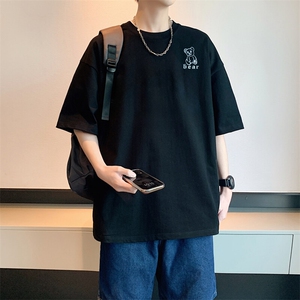 抖音得物供货 特价T恤 200克纯棉硅胶小熊印花A158-T2550-P15图片