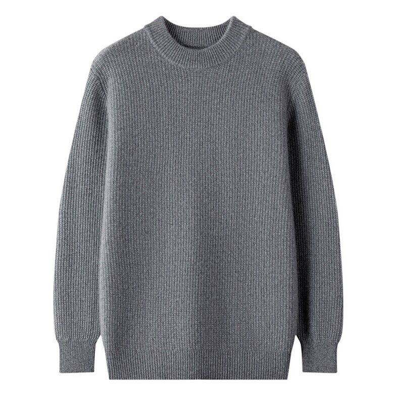 男士套头圆领毛衣秋冬季新款舒适潮流时尚百搭宽松羊绒衫，男装羊绒套衫，忠诺羊绒高端店