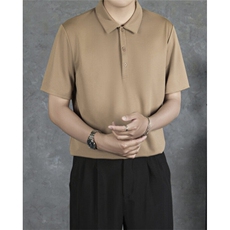 原宿简约男士polo衫短袖夏季薄高端衣服男新款百搭流行气质P01，男装Polo衫，星座1116A-2（原606A-1）