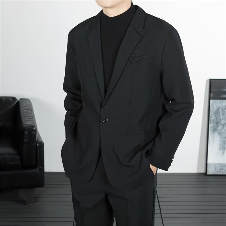 休闲西服外套男生秋冬季韩版潮流商务百搭港风ins痞帅小西装外套,男装西服套装,星座1013